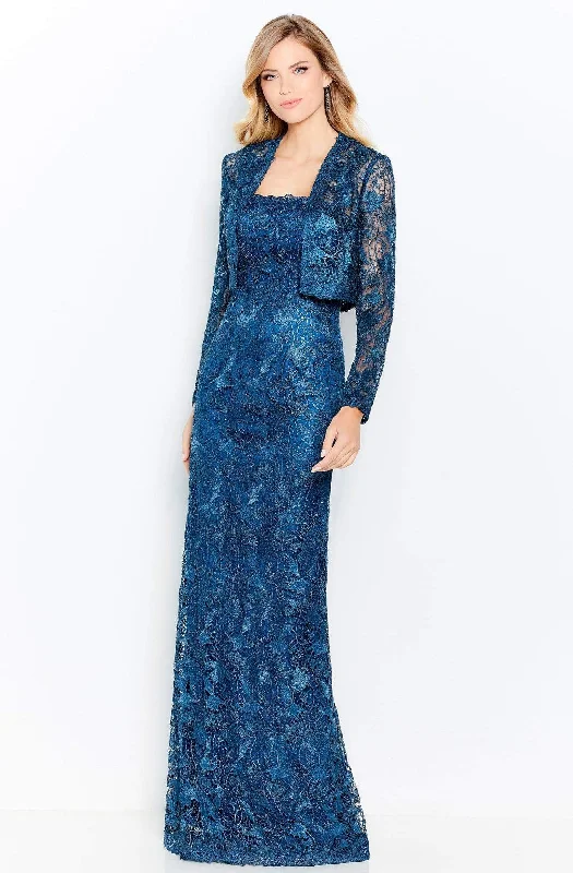 Cameron Blake - 120602W Laced And Beaded Long Dress Tunic Top Casual