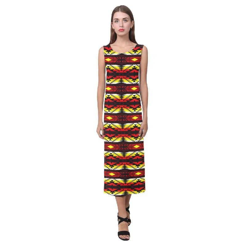 Canyon War Party Phaedra Sleeveless Open Fork Long Dress Maxi Flowy Bohemian