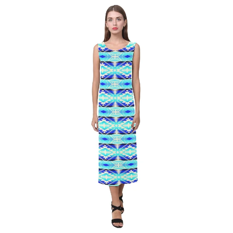 Coastal War Party Phaedra Sleeveless Open Fork Long Dress Tunics Luxurious high-end