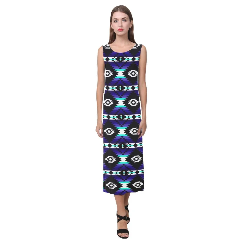 Cree Confederacy Midnight Phaedra Sleeveless Open Fork Long Dress Tunics Chinos classic Cree Confederacy Midnight Phaedra Sleeveless Open Fork Long Dress Tunics Chinos classic