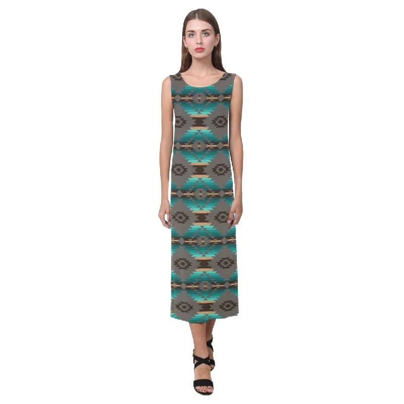 Cree Confederacy Phaedra Sleeveless Open Fork Long Dress Tunics Leisure comfortable