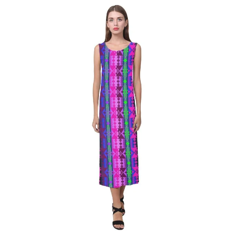 Inside the Quillwork Lodge Phaedra Sleeveless Open Fork Long Dress Tunics Plaid country Inside the Quillwork Lodge Phaedra Sleeveless Open Fork Long Dress Tunics Plaid country