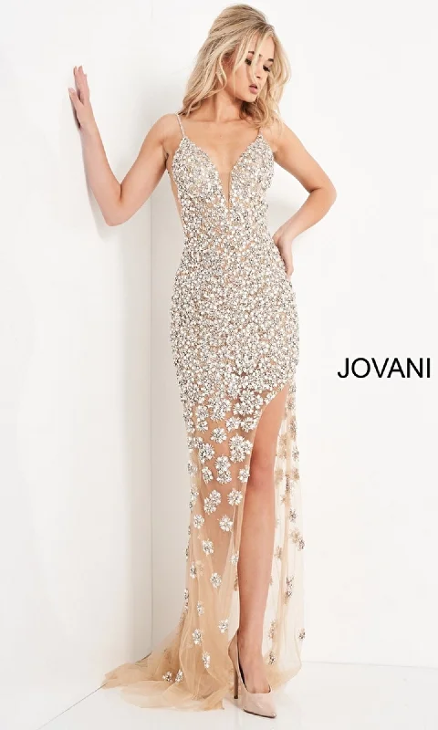 Formal Long Dress 02492 by Jovani Tunics Sophisticated sleek