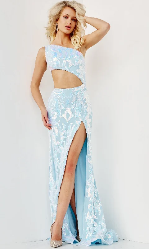 Formal Long Dress 22853 by Jovani Boat Neckline Classic
