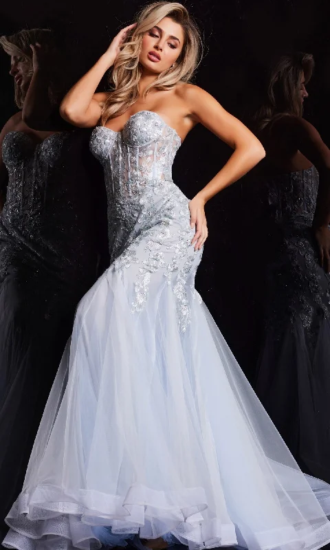 Formal Long Dress 22924 by Jovani Boatneck Modish Everyday