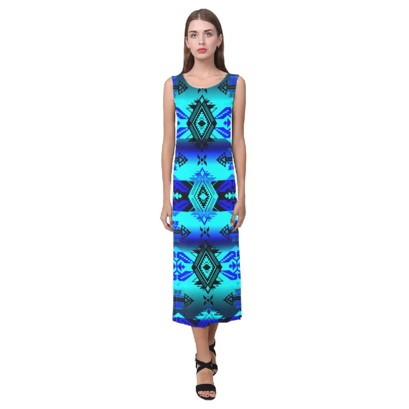 Soveriegn Nation Midnight Phaedra Sleeveless Open Fork Long Dress Tunics Sophisticated sleek Soveriegn Nation Midnight Phaedra Sleeveless Open Fork Long Dress Tunics Sophisticated sleek