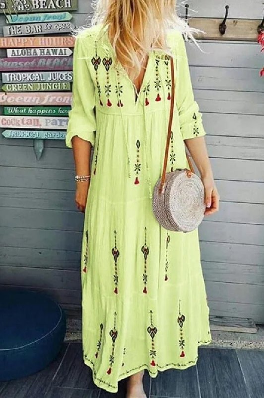 Spring Summer Casual Women Print Long Dress Tunics Bridal satin
