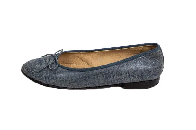 Coated Ballet Flats Square Neck One-Shoulder Off-the-Shoulder