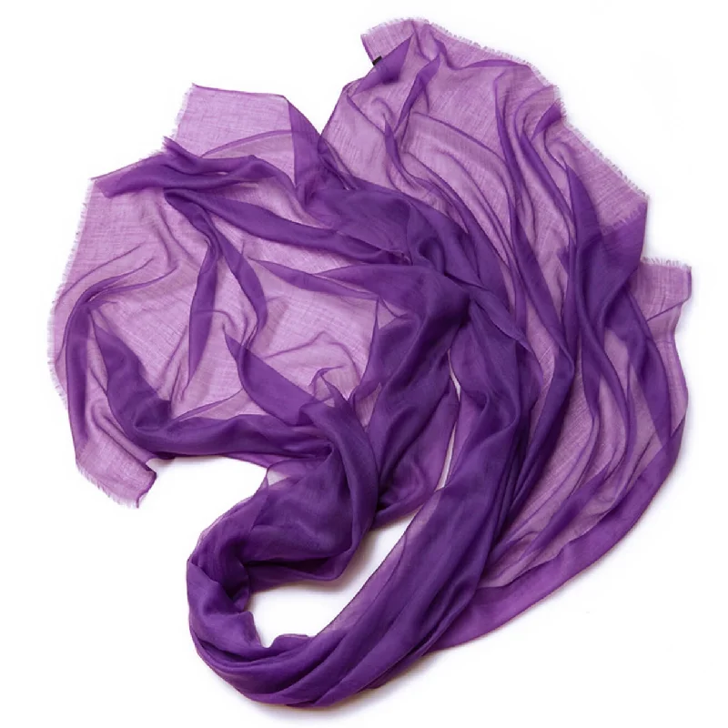 300S Purple Lightweight Cashmere Shawl Wrap Warm Wool Shawl Cape