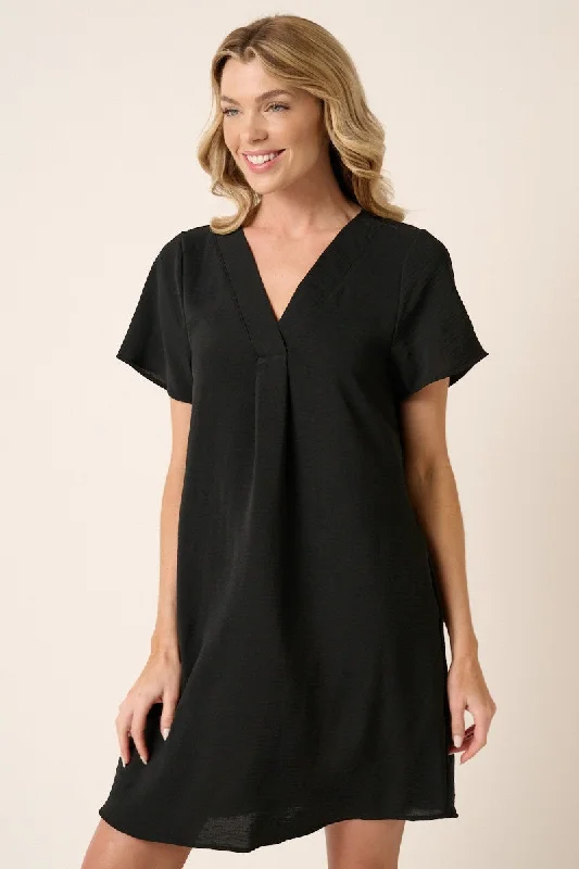 Airflow V-neck Short Sleeve Mini Dress