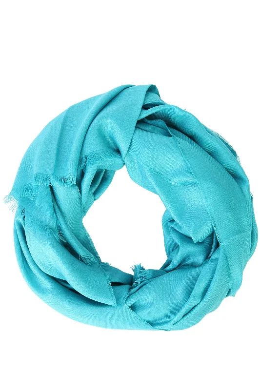 Alpaca Royal wool and silk turquoise shawl Comfortable Plaid Shawl Wrap