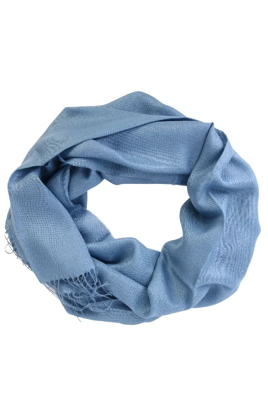 Alpaca wool and silk sea blue shawl Soft Cotton Shawl Cape