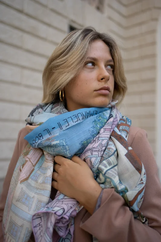 Beige Milan shawl archives design Cozy Fleece Shawl Cape