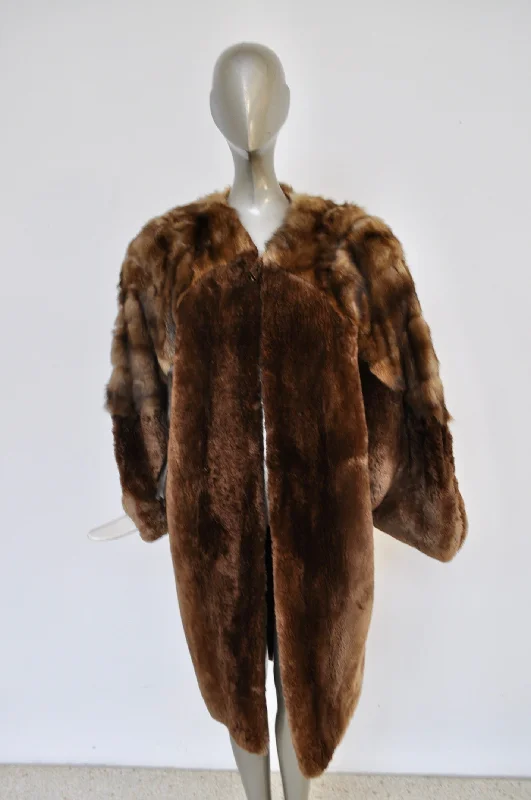 Claude Montana avantgarde sable coat with fringes 1980s Vest Waistcoat Gilet