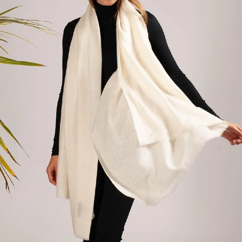 Classic Ivory Cashmere Shawl Classic Wool Shawl Wrap