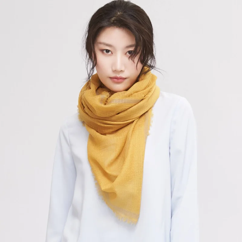 Ginger Superfine Wool Shawl Comfortable Embroidered Shawl