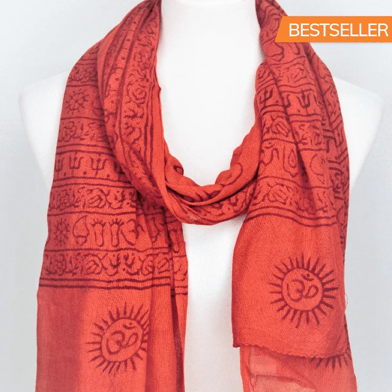 OM Ganesha Mantra Meditation Prayer Shawl Stylish Chunky Wool Shawl