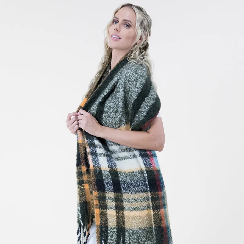 Hutton Winter Shawl Classic Shawl with Tassels