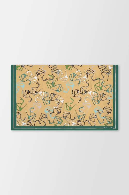 Jimmy Choo Green Shawl Soft Cashmere Shawl Poncho