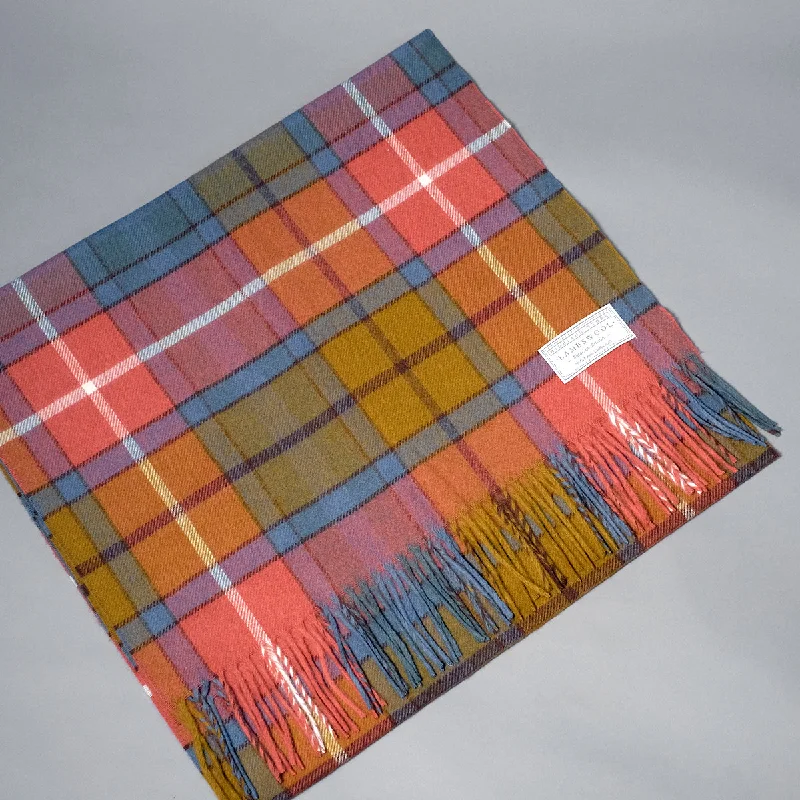 Lambswool Shawl in Antique Buchanan Tartan Warm Cashmere Shawl Scarf