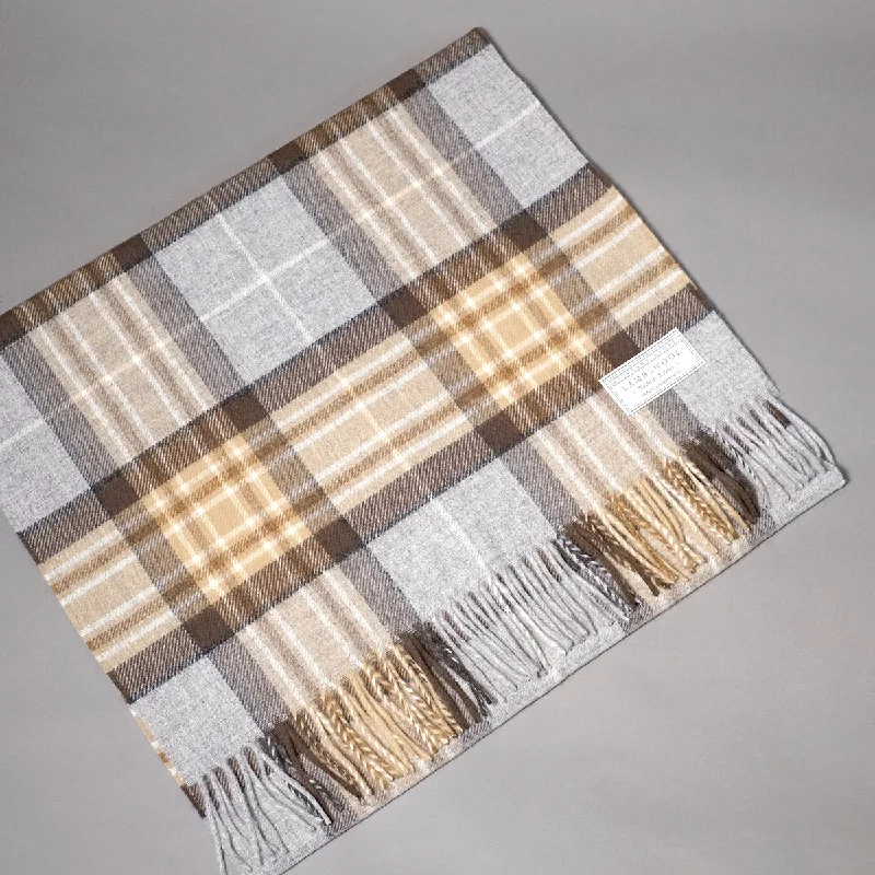 Lambswool Shawl in MacKellar Tartan Elegant Silk Shawl Wrap