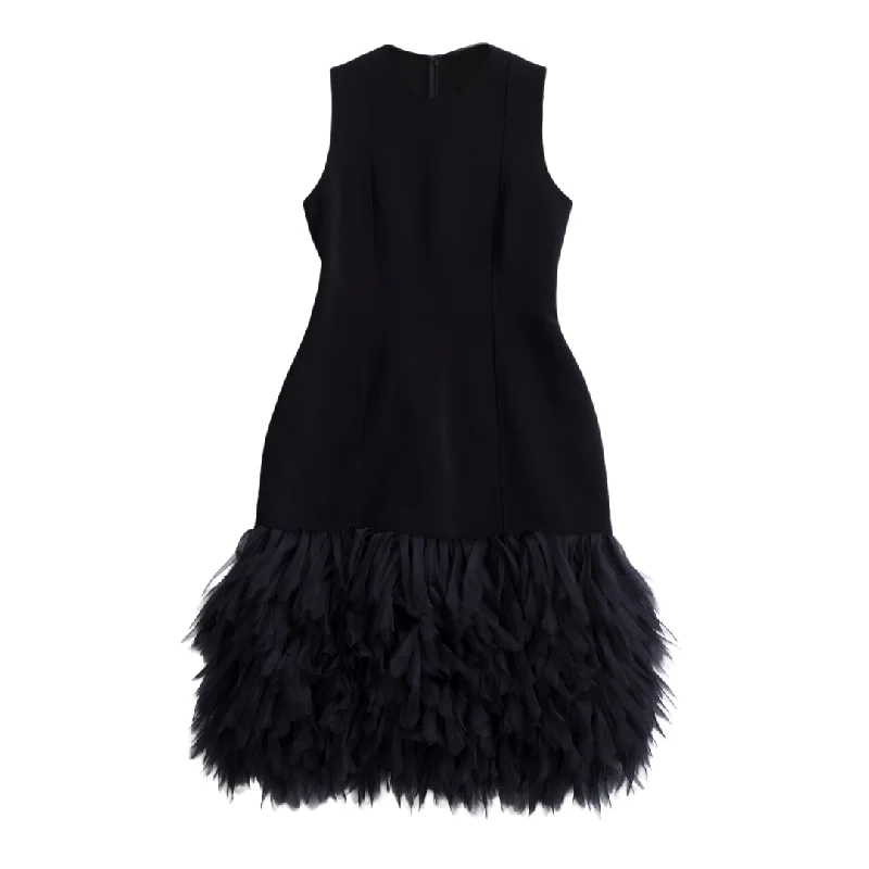 Mouled Feather Mini Dress