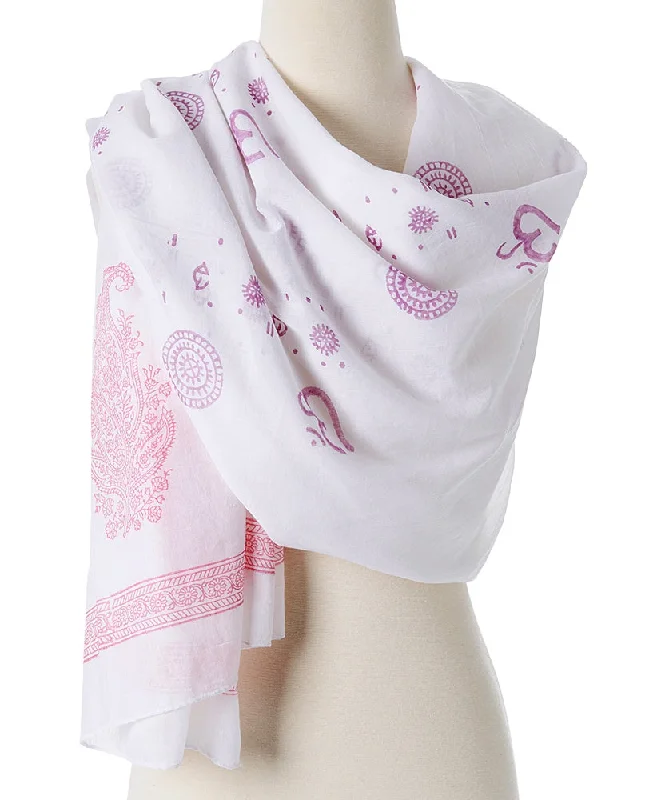 OM Shanti paisley design hand block printed cotton shawl Fashionable Wool Shawl Cape OM Shanti paisley design hand block printed cotton shawl Fashionable Wool Shawl Cape