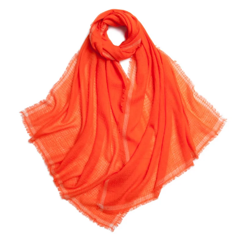 Orange Superfine Wool Shawl Soft Cashmere Shawl Wrap