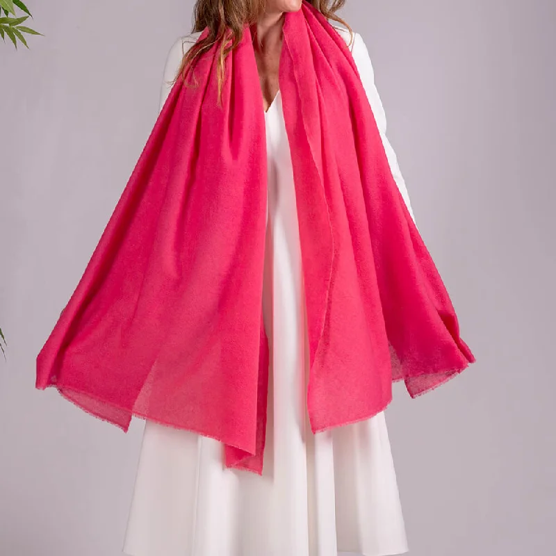 French Rose Gossamer Cashmere Shawl Soft Cashmere Shawl Wrap