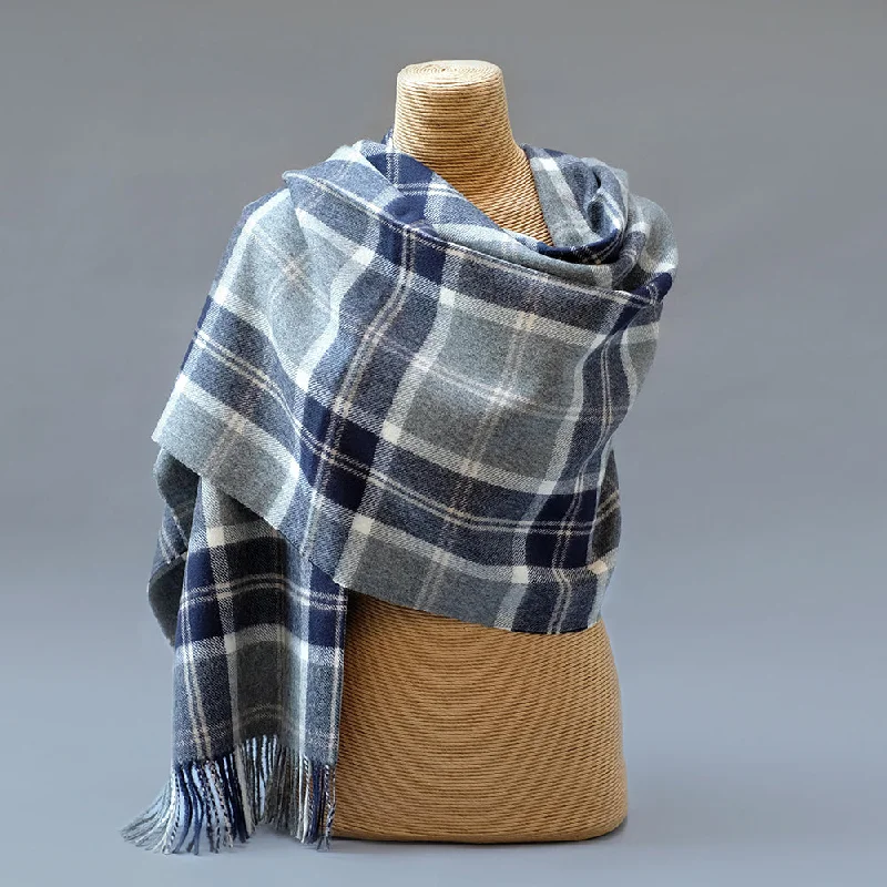 Pure Alpaca shawl in Silver Bannockbane Soft Wool Shawl Wrap