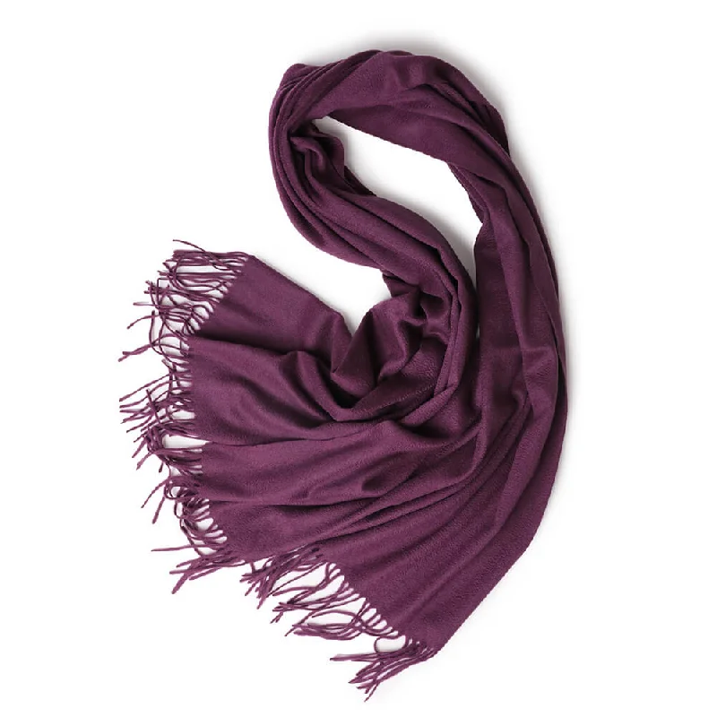Purple Cashmere Water Ripple Fringe Shawl Soft Printed Shawl Wrap