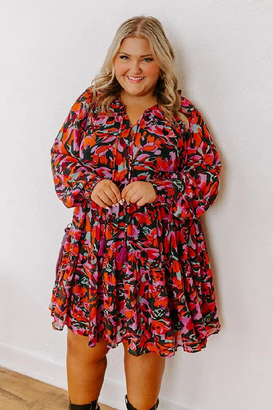 Sangria Toast Mini Dress Curves