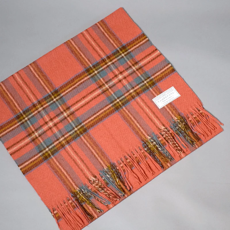 Lambswool Shawl in Antique Royal Stewart Tartan Classic Knit Shawl Wrap