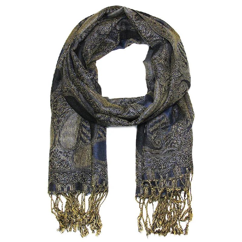 Women's Paisley Pashmina Shawl Trendy Boho Style Shawl