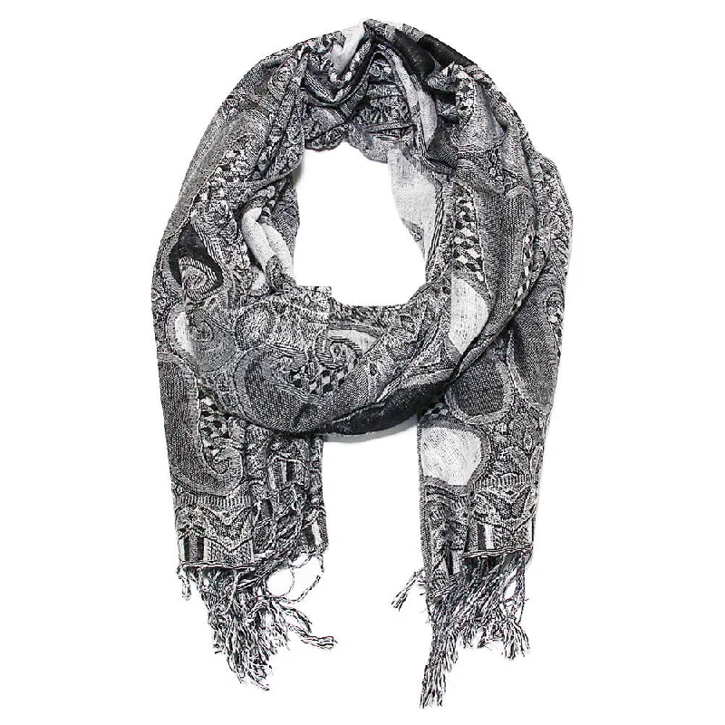 Women's Paisley Pashmina Shawl Lightweight Cotton Shawl