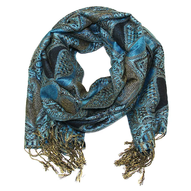 Women's Paisley Pashmina Shawl Warm Knit Shawl Scarf