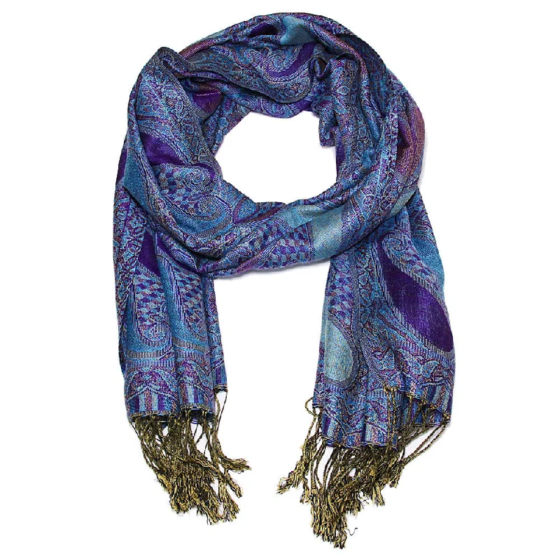 Women's Paisley Pashmina Shawl Chic Embroidered Shawl Wrap