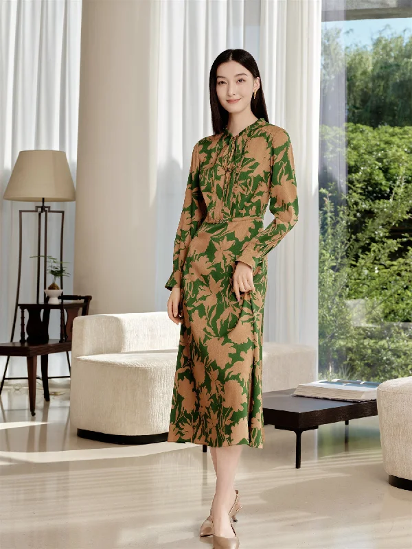 YAYING Chinese Style Waist-Cinched Dress