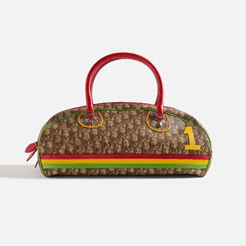 WGACA Dior Coated Canvas Rasta Bowler - Brown Tweed Herringbone Houndstooth