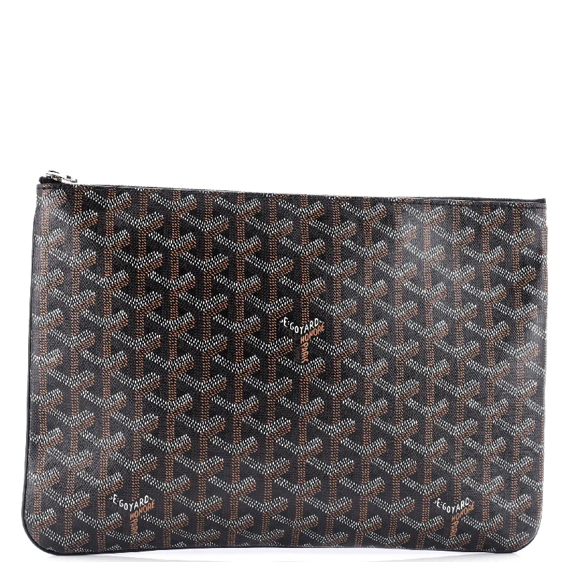 Senat Zip Pouch Coated Canvas MM Buttoned Toggled Snapped