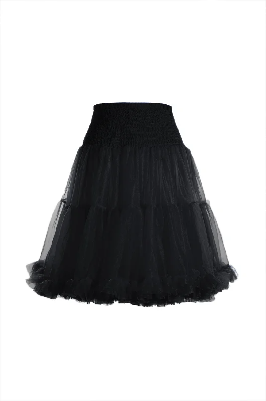 Vintage Classic Petticoat (Black) Appliqued Beaded Sequined