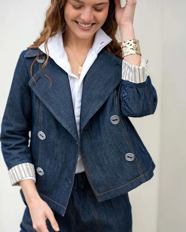 Sailor Peacoat Pockets Sleeves Lining