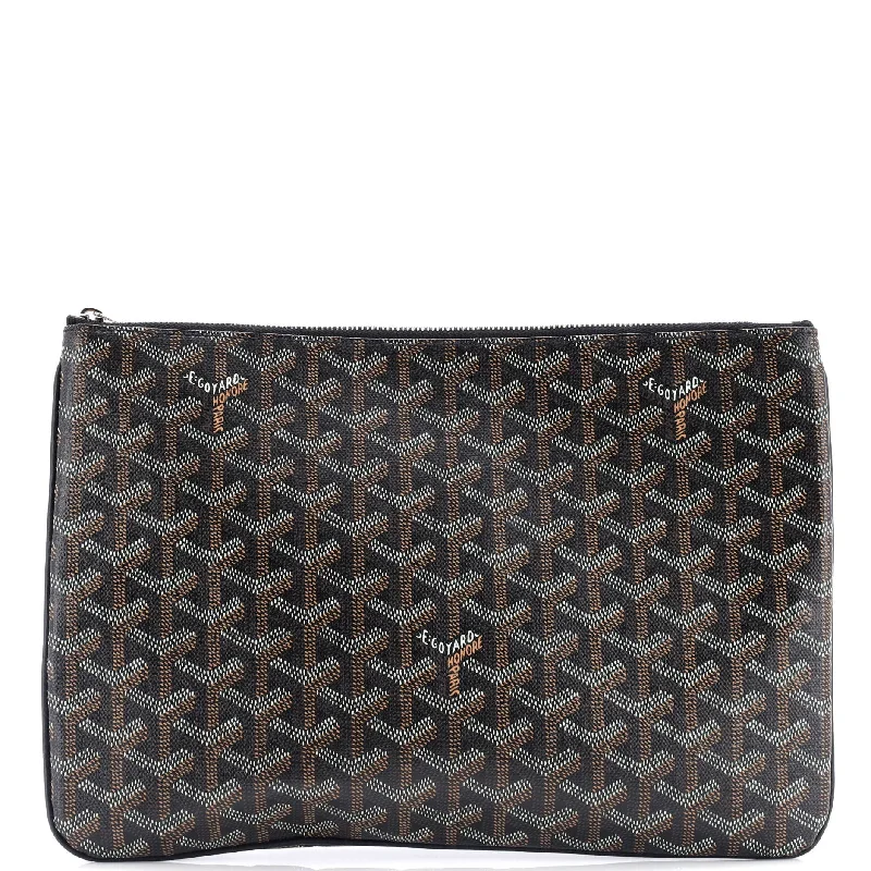 Senat Zip Pouch Coated Canvas MM Trim Padded Insulated