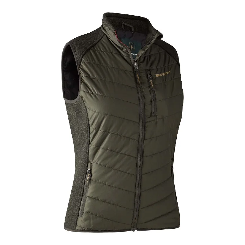 Deerhunter Lady Caroline Padded Waistcoat with Knit Stylish Quilted Waistcoat Vest