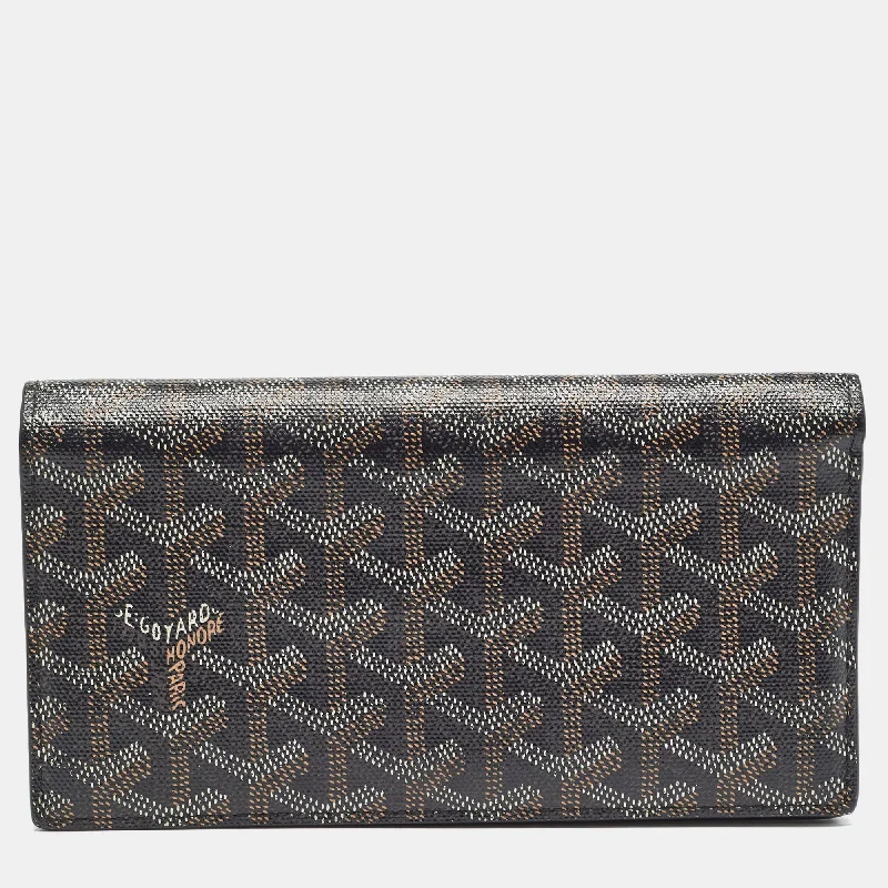 Goyard Black Goyardine Coated Canvas And Leather Richelieu Wallet Bodycon Sheath Shift Goyard Black Goyardine Coated Canvas And Leather Richelieu Wallet Bodycon Sheath Shift
