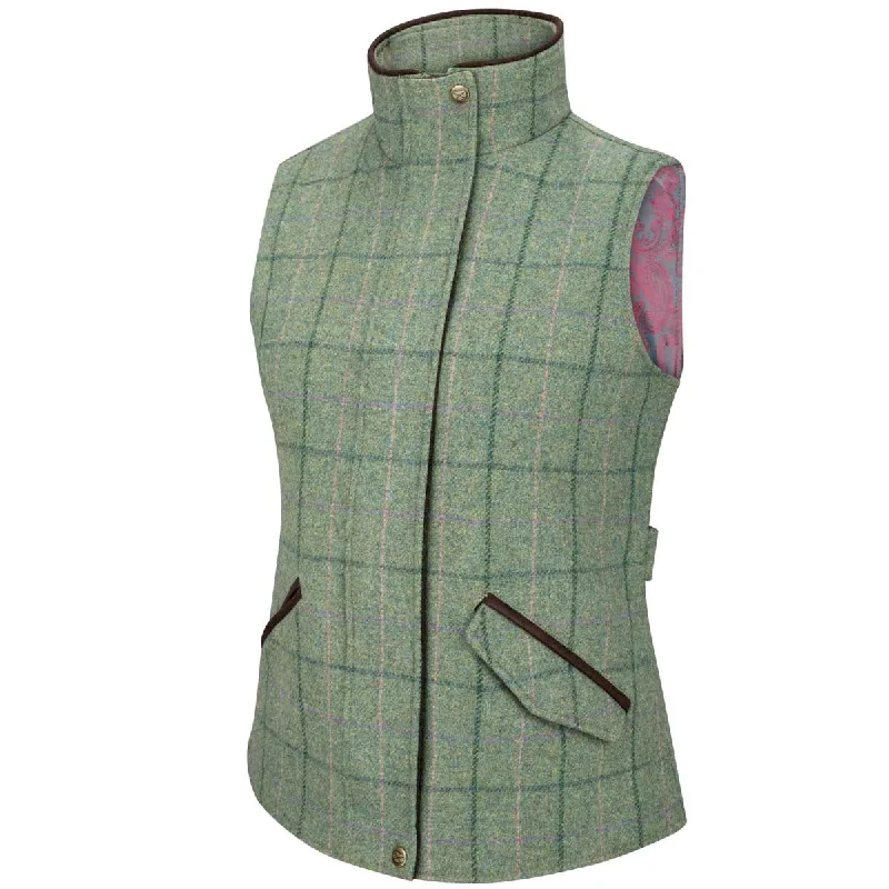 Hoggs of Fife Roslin Ladies Technical Tweed Waistcoat Classic Plaid Waistcoat Vest