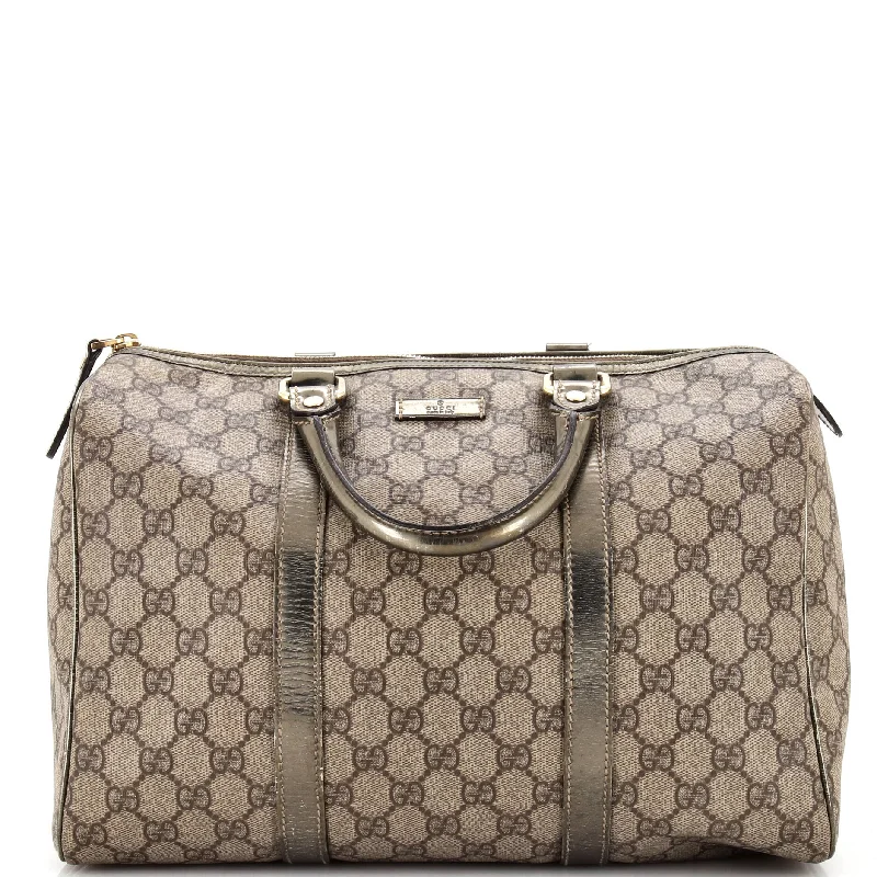Joy Boston Bag GG Coated Canvas Medium Satin Silk Chiffon
