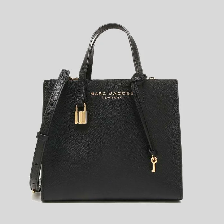 Marc Jacobs Mini Grind Coated Leather Tote Black RS-M0015685 empire Basque Peplum