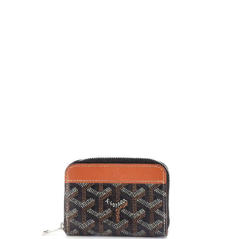 Matignon Zip Wallet Coated Canvas with Leather PM Tie-Waist Belted Drawstring