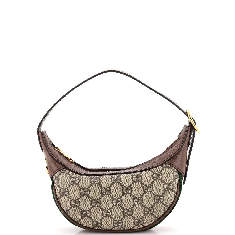 Ophidia Zip Hobo GG Coated Canvas Mini Print Jacquard Embroidered